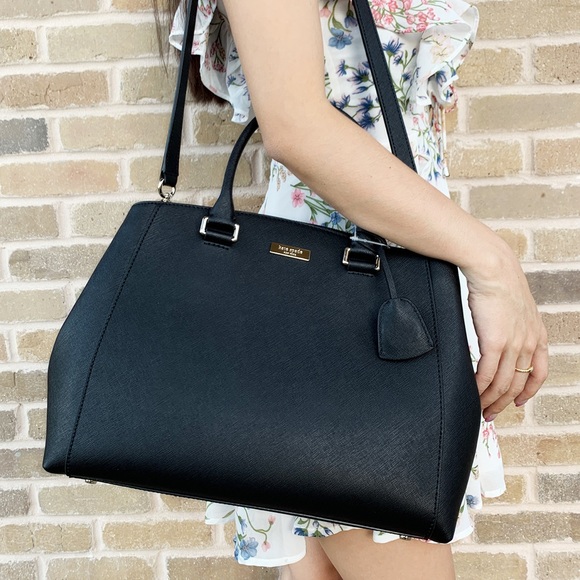 ‼️SALE‼️Kate spade large Satchel + wallet Black - Picture 4 of 8